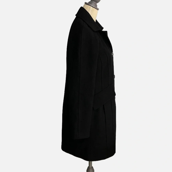 London Fog Women’s Coat Wool Blend Black Size XS Lined Pockets Cozy Classic - Picture 6 of 13